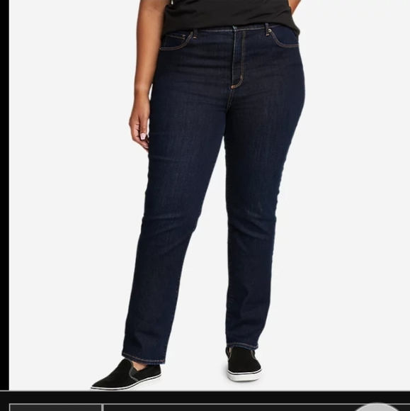 Eddie Bauer Denim - EDDIE BAUER CURVY STRAIGHT JEANS BLUE. SIZE 20W